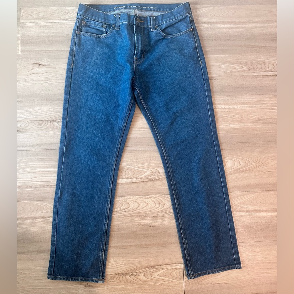 BUNDLE OF 3 Old Navy Blue Slim Straight Jeans Classic Fit and one regular fit